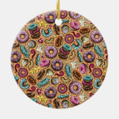 Donuts met sprinkles patroon keramisch ornament (Achterkant)