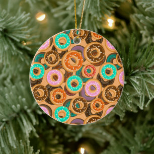 Donuts met sprinkles patroon keramisch ornament