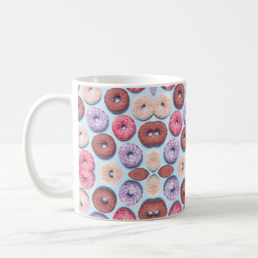 Donuts met sprinkles patroon koffiemok (Links)