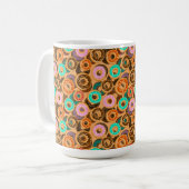 Donuts met sprinkles patroon koffiemok (Voorkant links)