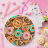 Donuts met sprinkles patroon papieren bordje (Feest)