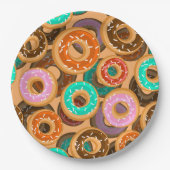 Donuts met sprinkles patroon papieren bordje (Voorkant)