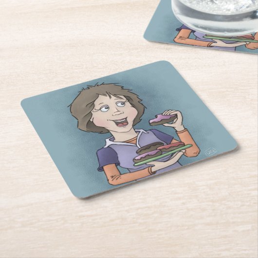 Donuts met sproinkles onderzetter (Schuin)