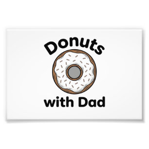 Donuts Met Vader Vintage Donut Shirt Ontwerp_1 Foto Afdruk