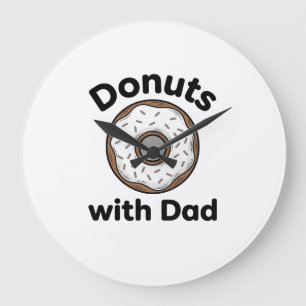Donuts Met Vader Vintage Donut T-shirt Ontwerp_1 Grote Klok