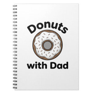 Donuts Met Vader Vintage Donut T-shirt Ontwerp_1 Notitieboek