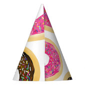 Donuts Modern Birthday Party Feesthoedjes (Achterkant)