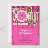 Donuts Modern Birthday Party Kaart (Voorkant)