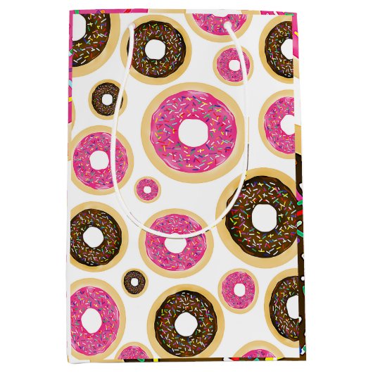 Donuts Modern Birthday Party Medium Cadeauzakje (Voorkant)