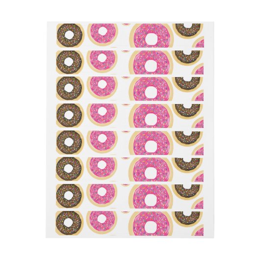 Donuts Modern Birthday Party Omwikkelbaar Adreslabel (Vel)