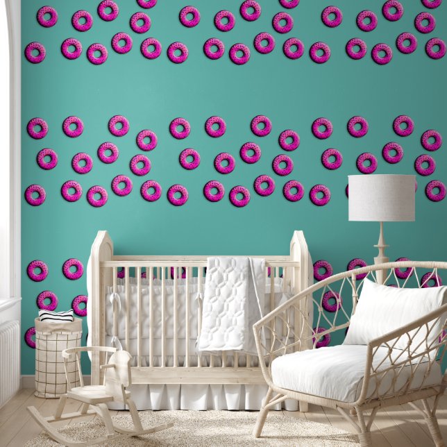 DONUTS naadloos patroon 2 Behang (Kinderen)
