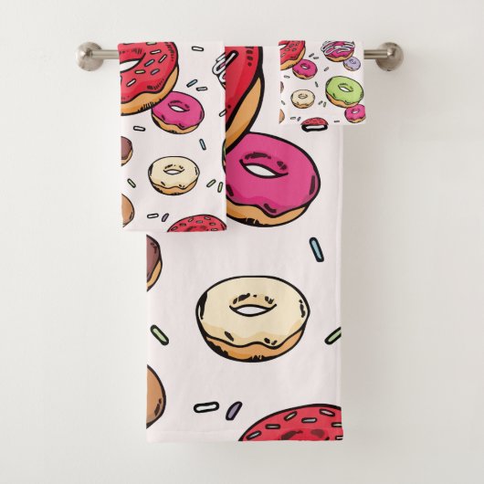 Donuts naadloos patroon bad handdoek (Insitu)