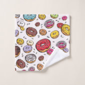 Donuts naadloos patroon bad handdoek (Wasdoekje)