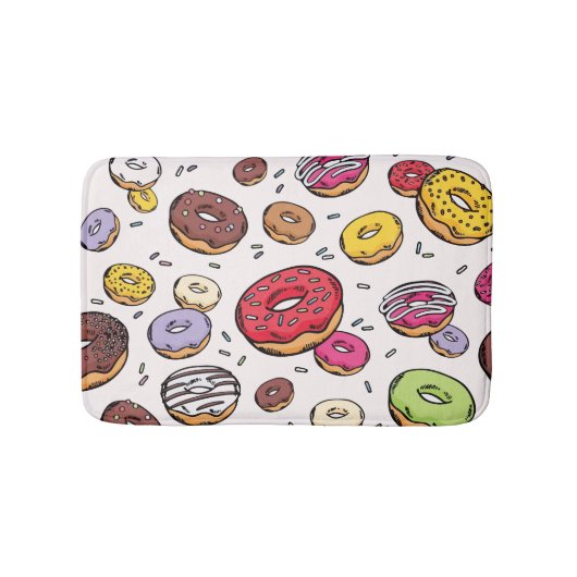 Donuts naadloos patroon badmat (Voorkant)