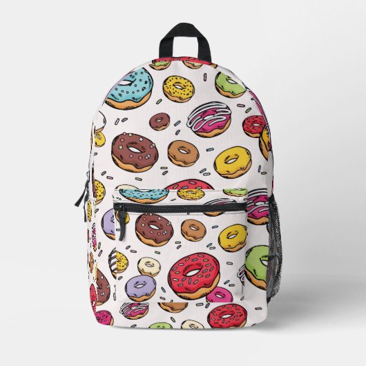Donuts naadloos patroon bedrukte rugzak (Voorkant)