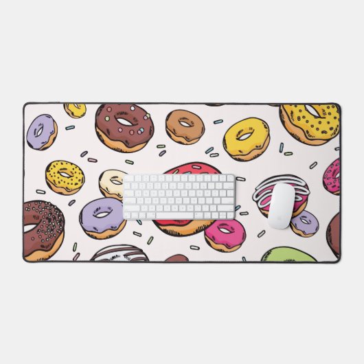 Donuts naadloos patroon bureaumat (Keyboard & Muis)
