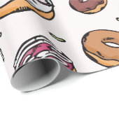 Donuts naadloos patroon cadeaupapier (Rol Hoek)