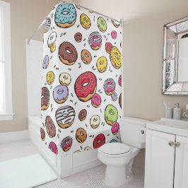 Donuts naadloos patroon douchegordijn
