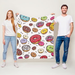 Donuts naadloos patroon fleece deken
