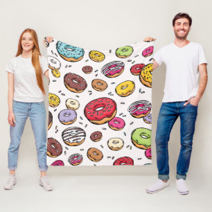 Donuts naadloos patroon fleece deken