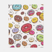 Donuts naadloos patroon fleece deken (Voorkant)