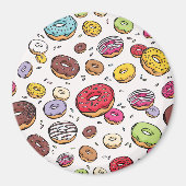 Donuts naadloos patroon magneet (Voorkant)