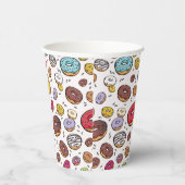 Donuts naadloos patroon papieren bekers (Rechts)