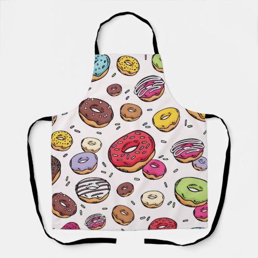 Donuts naadloos patroon schort (Voorkant)