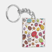 Donuts naadloos patroon sleutelhanger (Voorkant Links)