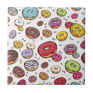 Donuts naadloos patroon tegeltje