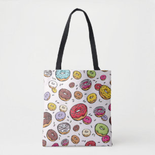 Donuts naadloos patroon tote bag