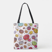 Donuts naadloos patroon tote bag (Achterkant)