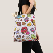 Donuts naadloos patroon tote bag (Dichtbij)