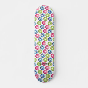 Donuts & naam of Tekst wit Persoonlijk Skateboard