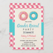Donuts onthullen uitnodiging voor een feestje (Voorkant / Achterkant)