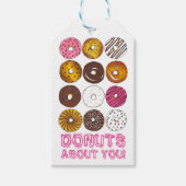 Donuts over je Valentijnsdag Donut Gift Labels Cadeaulabel (Voorkant)