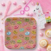 Donuts papieren bordje (Feest)