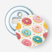 Donuts Patroon Button Flesopener (Voorkant)
