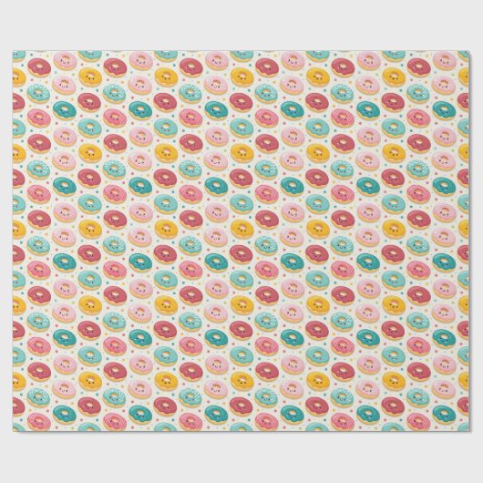 Donuts Patroon Cadeaupapier (Vlak)