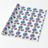 Donuts patroon inpakpapier (Uitgerold)