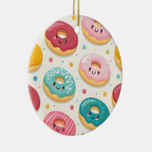 Donuts Patroon Keramisch Ornament (Rechts)