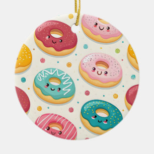 Donuts Patroon Keramisch Ornament