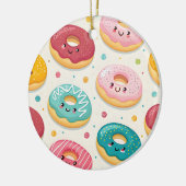 Donuts Patroon Keramisch Ornament (Links)