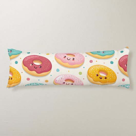 Donuts Patroon Lichaamskussen (Voorkant)