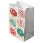 Donuts Patroon Medium Cadeauzakje (Achterkant Gekanteld)