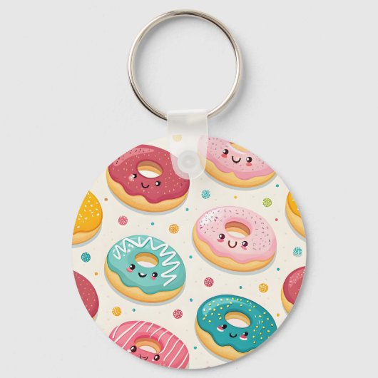 Donuts Patroon Sleutelhanger (Voorkant)