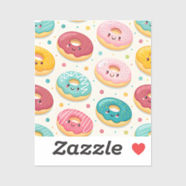 Donuts Patroon Sticker