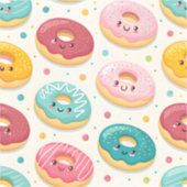 Donuts Patroon Sticker (Voorkant)