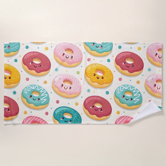 Donuts Patroon Strandlaken (Voorkant)