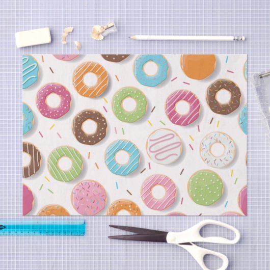 Donuts Patroon Tissuepapier (Craft)
